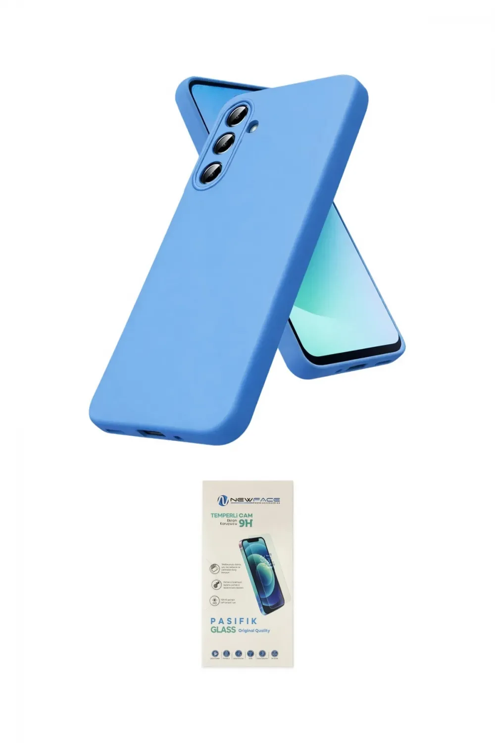 ieg™ Galaxy A57 5G Kılıf Kozmos Yansıma Özel Seri - Şeffaf Pasifik Cam Ekran Koruyucu