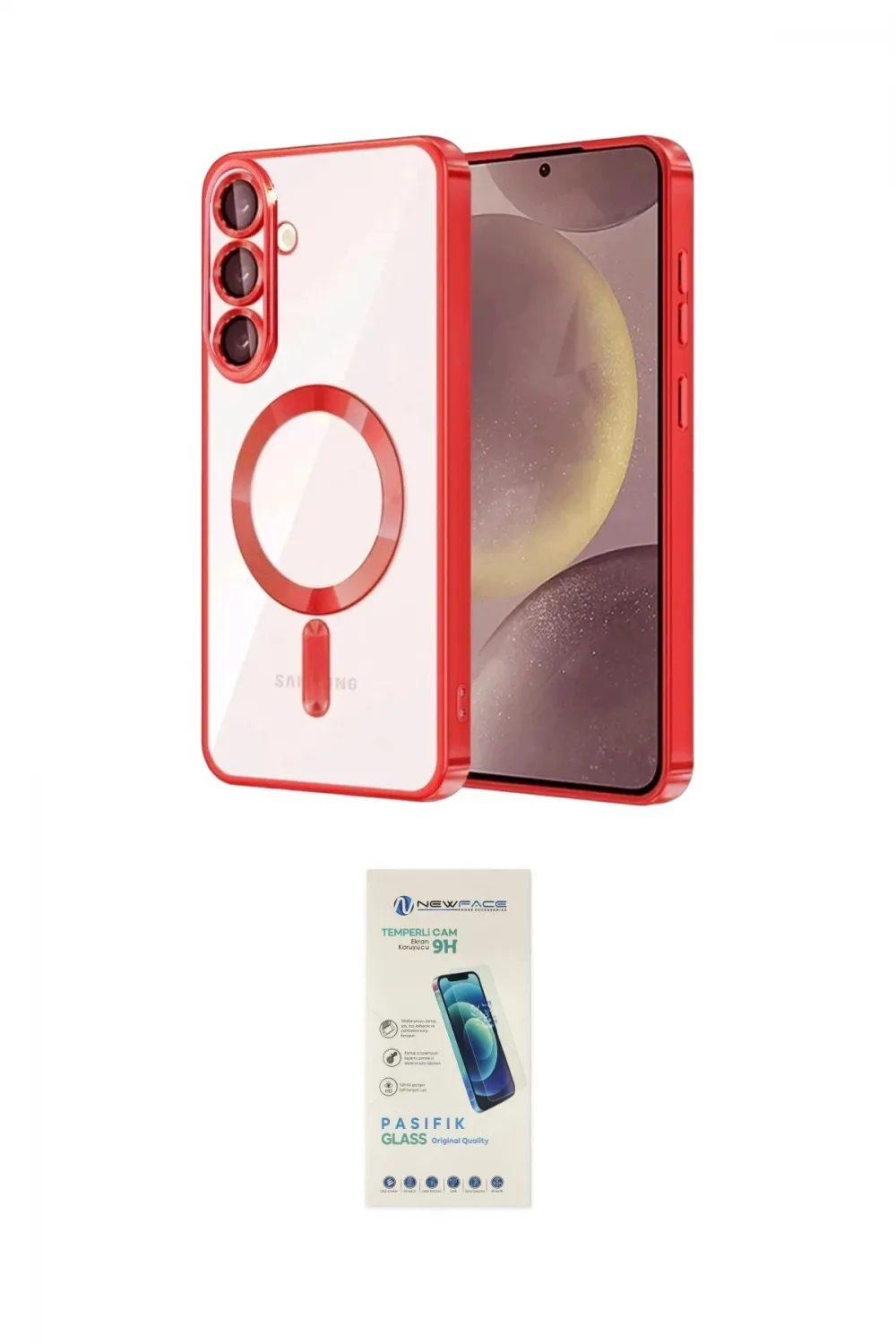 ieg™ Galaxy A57 5G Kılıf Nova Işık Özel Seri - Şeffaf Pasifik Cam Ekran Koruyucu