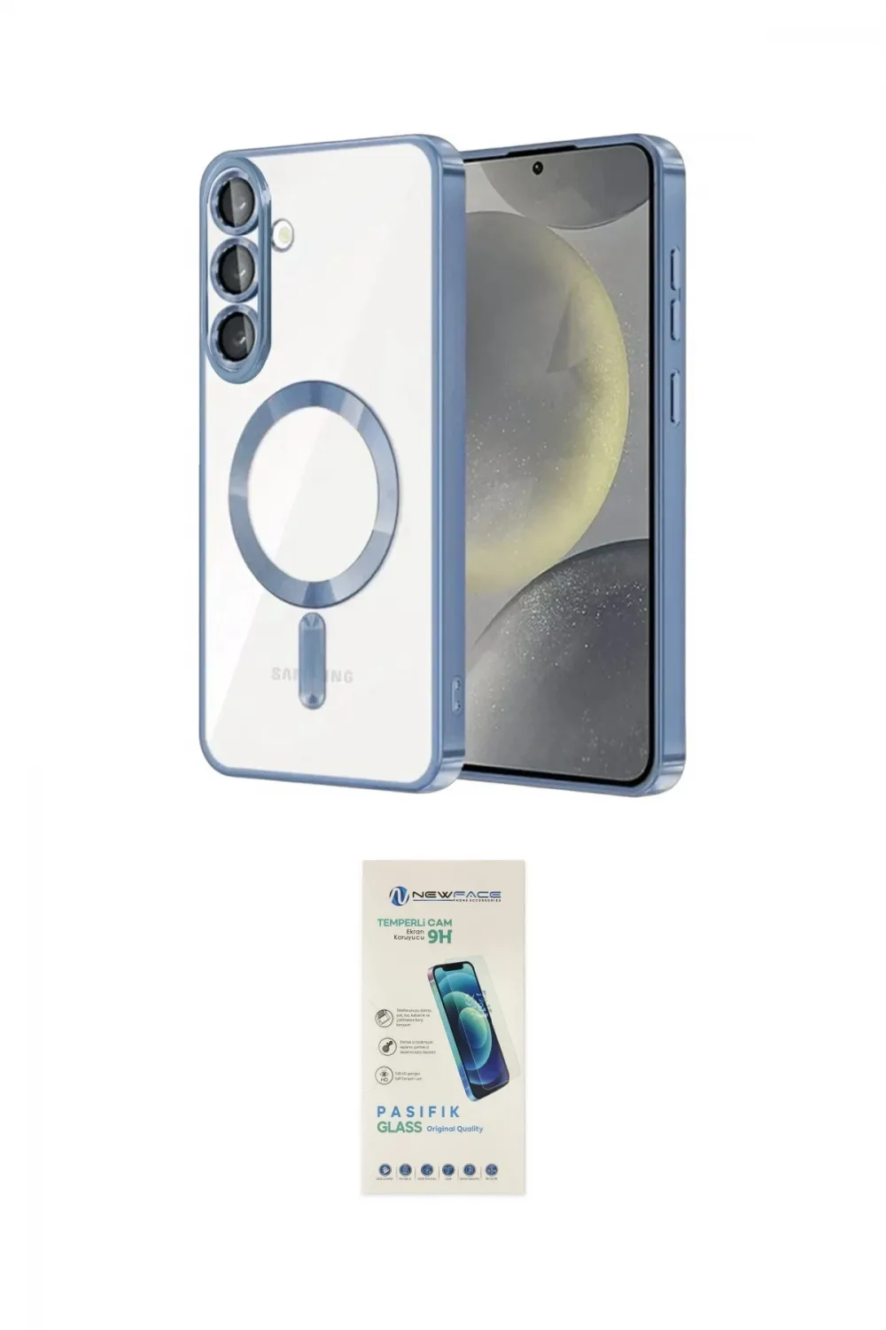 ieg™ Galaxy A57 5G Kılıf Nova Işık Özel Seri - Şeffaf Pasifik Cam Ekran Koruyucu
