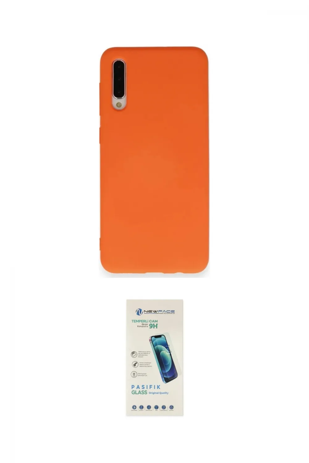 ieg™ Galaxy A70 Kılıf Ahenk Serisi - Şeffaf Pasifik Cam Ekran Koruyucu