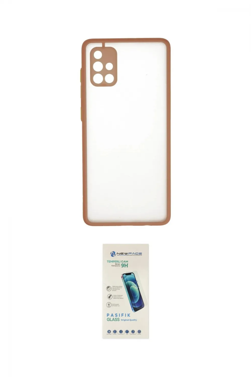 ieg™ Galaxy A71 Kılıf Ahenk Çizgi Serisi - Şeffaf Pasifik Cam Ekran Koruyucu