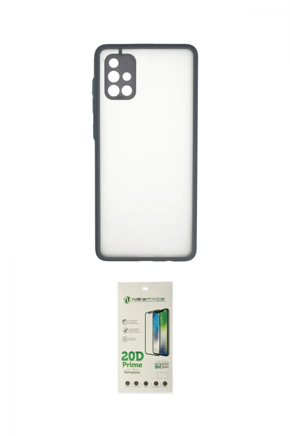 ieg™ Galaxy A71 Kılıf Ahenk Çizgi Serisi - Siyah 20D Premium Cam Ekran Koruyucu