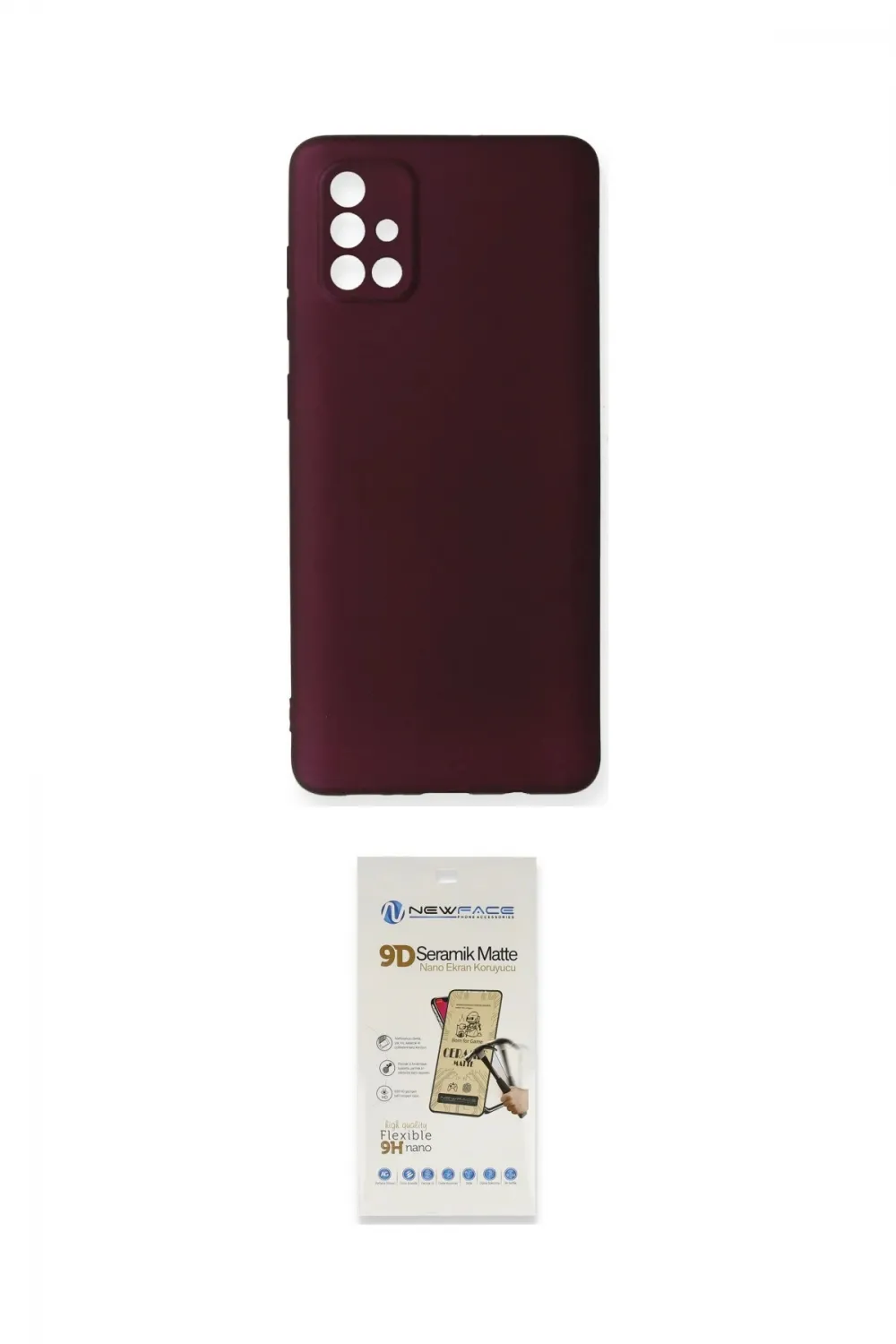 ieg™ Galaxy A71 Kılıf Kozmos Yansıma Özel Seri - Siyah Mat Seramik Nano Ekran Koruyucu