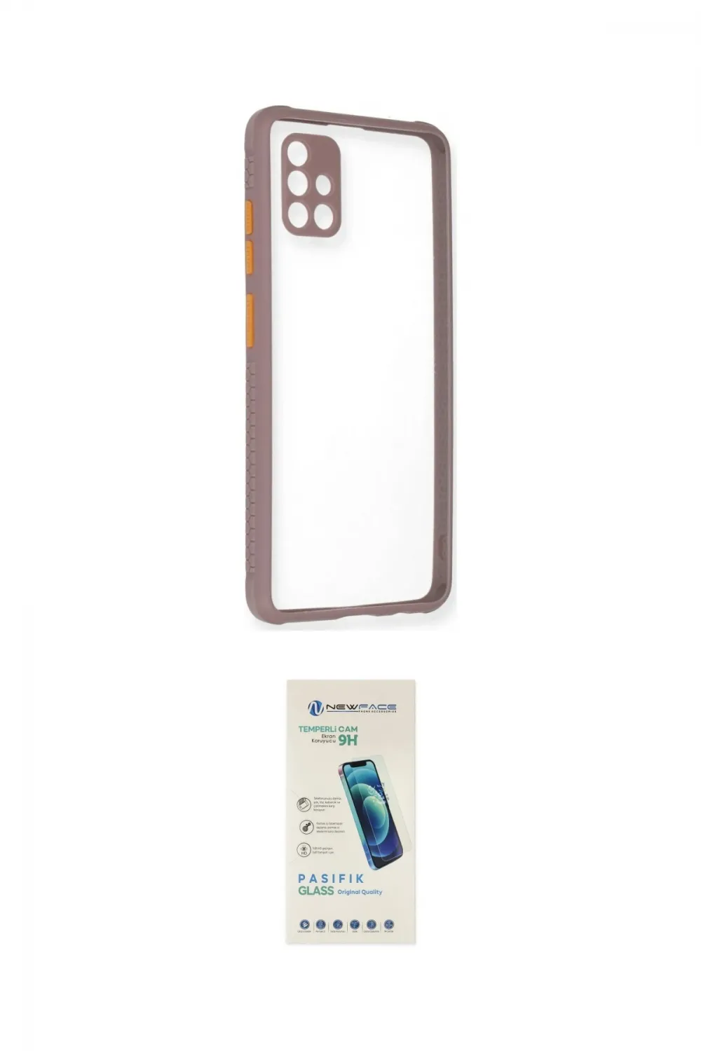 ieg™ Galaxy A71 Kılıf Nova Asil Özel Seri - Şeffaf Pasifik Cam Ekran Koruyucu