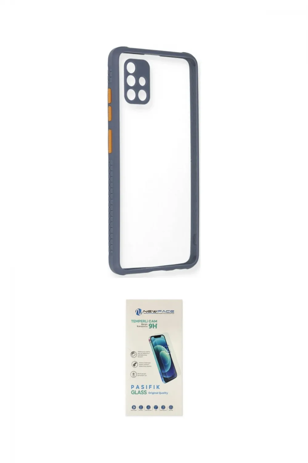 ieg™ Galaxy A71 Kılıf Nova Asil Özel Seri - Şeffaf Pasifik Cam Ekran Koruyucu