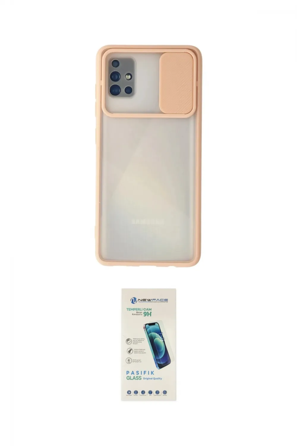 ieg™ Galaxy A71 Kılıf Vadi Çizgi - Şeffaf Pasifik Cam Ekran Koruyucu
