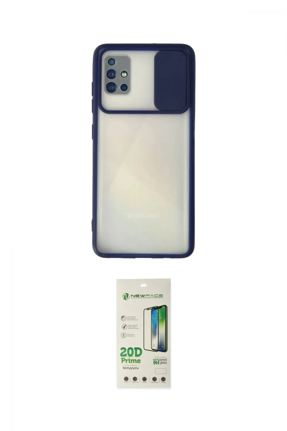 ieg™ Galaxy A71 Kılıf Vadi Çizgi - Siyah 20D Premium Cam Ekran Koruyucu