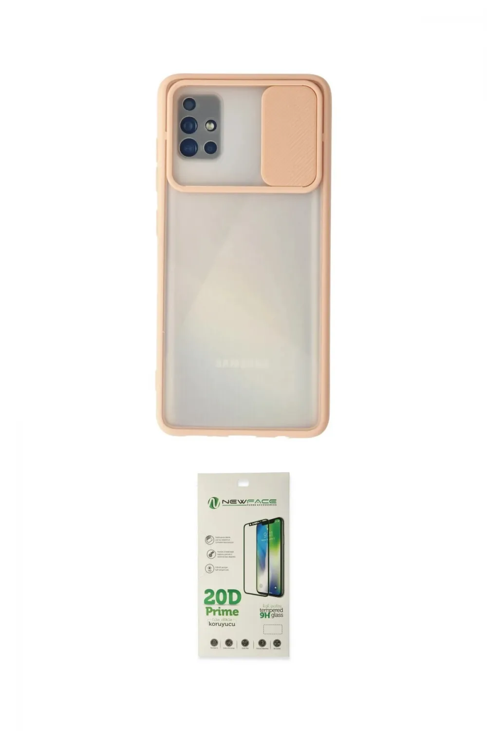 ieg™ Galaxy A71 Kılıf Vadi Çizgi - Siyah 20D Premium Cam Ekran Koruyucu