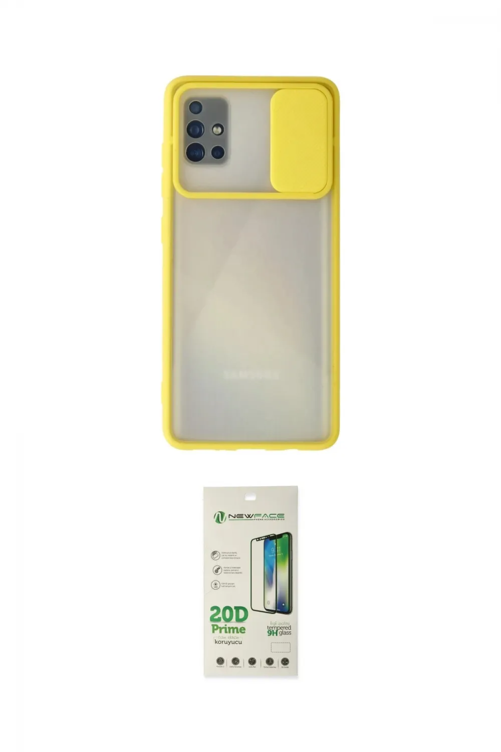 ieg™ Galaxy A71 Kılıf Vadi Çizgi - Siyah 20D Premium Cam Ekran Koruyucu