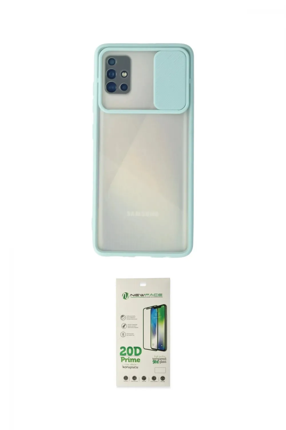 ieg™ Galaxy A71 Kılıf Vadi Çizgi - Siyah 20D Premium Cam Ekran Koruyucu