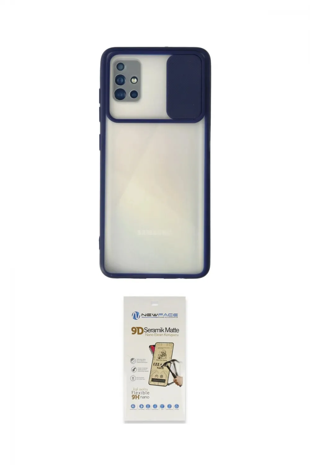 ieg™ Galaxy A71 Kılıf Vadi Çizgi - Siyah Mat Seramik Nano Ekran Koruyucu