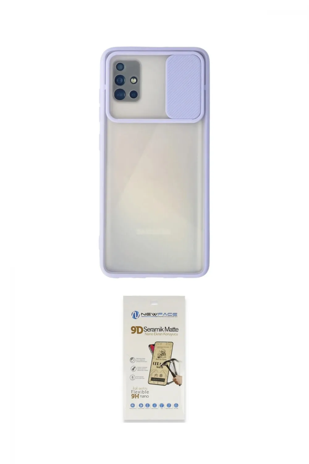 ieg™ Galaxy A71 Kılıf Vadi Çizgi - Siyah Mat Seramik Nano Ekran Koruyucu