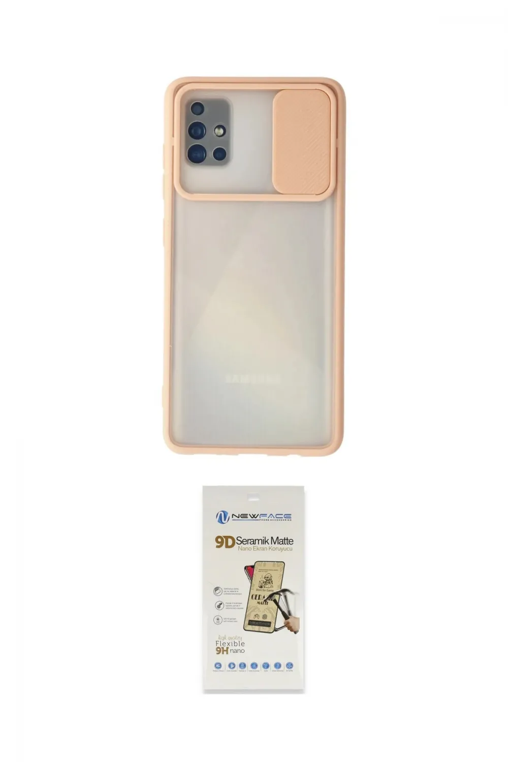 ieg™ Galaxy A71 Kılıf Vadi Çizgi - Siyah Mat Seramik Nano Ekran Koruyucu