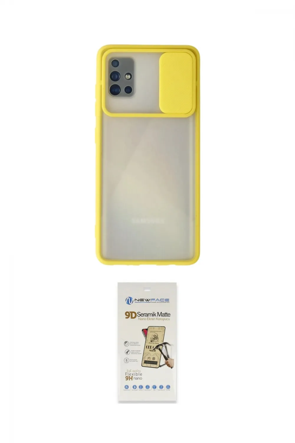 ieg™ Galaxy A71 Kılıf Vadi Çizgi - Siyah Mat Seramik Nano Ekran Koruyucu