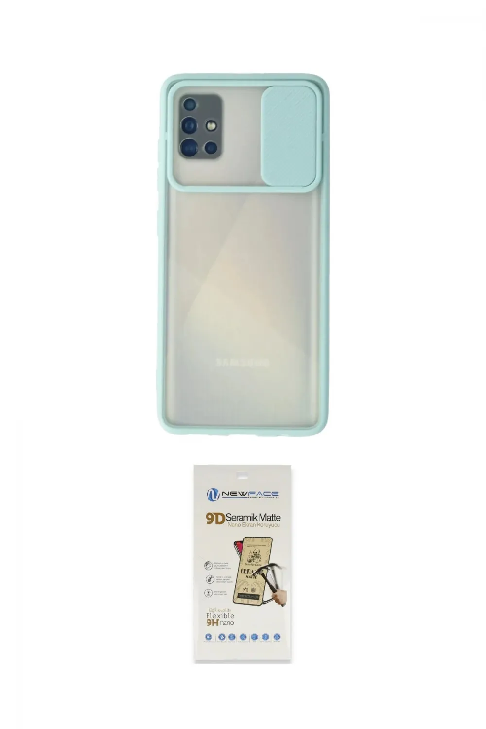 ieg™ Galaxy A71 Kılıf Vadi Çizgi - Siyah Mat Seramik Nano Ekran Koruyucu