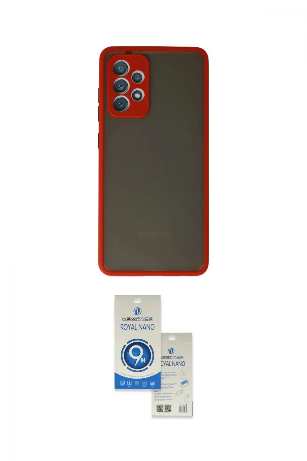 ieg™ Galaxy A72 Kılıf Ahenk Çizgi Serisi - Şeffaf Royal Nano Ekran Koruyucu