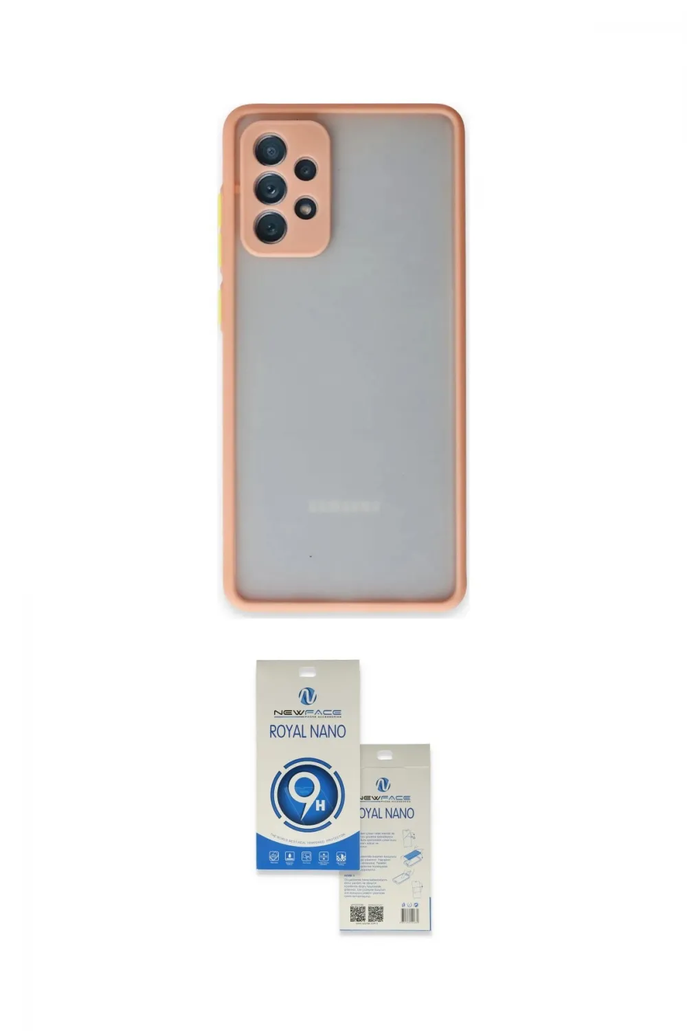 ieg™ Galaxy A72 Kılıf Ahenk Çizgi Serisi - Şeffaf Royal Nano Ekran Koruyucu