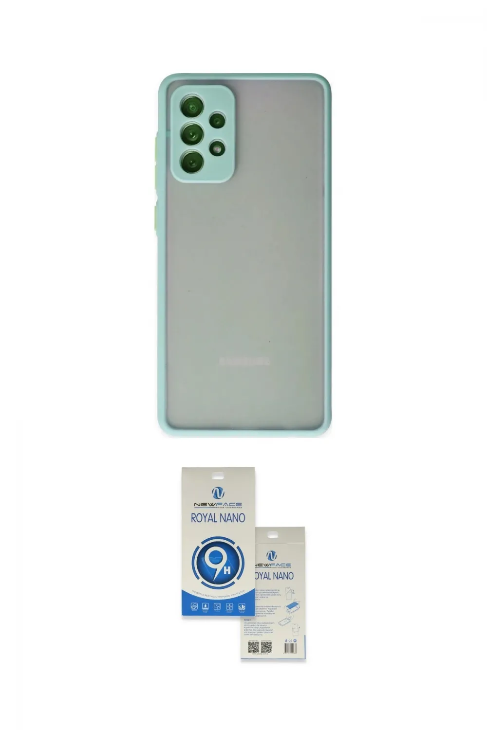 ieg™ Galaxy A72 Kılıf Ahenk Çizgi Serisi - Şeffaf Royal Nano Ekran Koruyucu