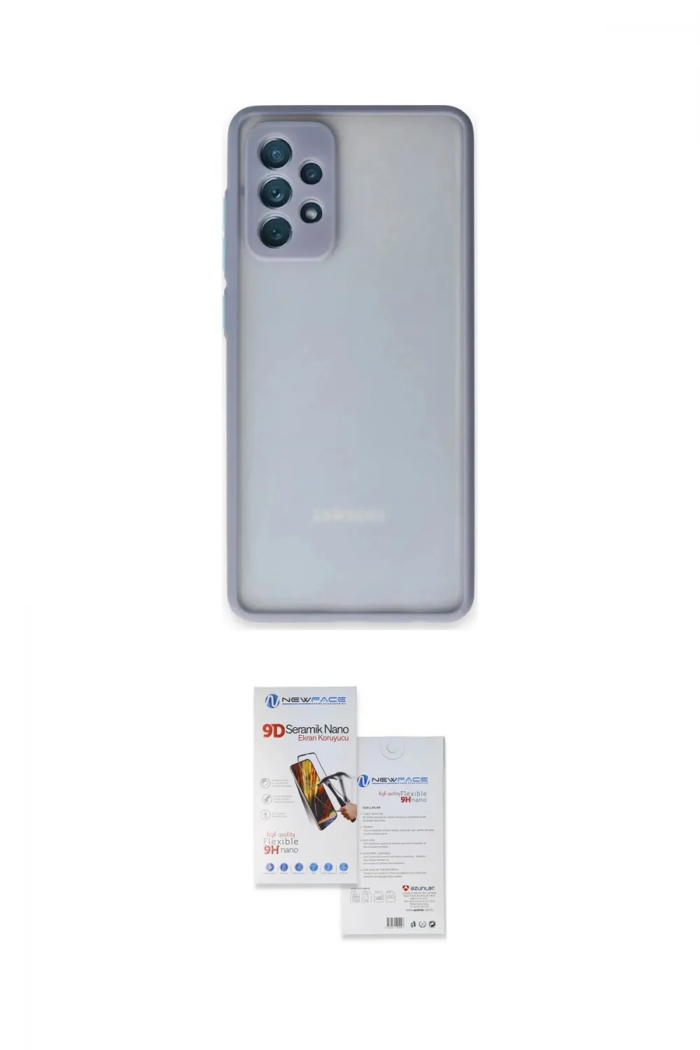 ieg™ Galaxy A72 Kılıf Ahenk Çizgi Serisi - Siyah Seramik Nano Ekran Koruyucu