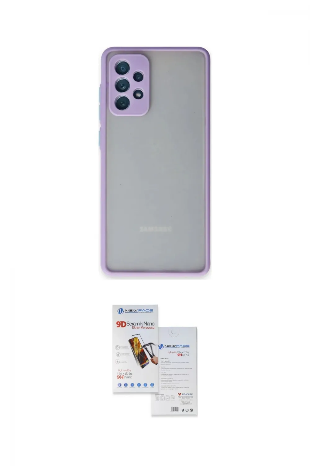 ieg™ Galaxy A72 Kılıf Ahenk Çizgi Serisi - Siyah Seramik Nano Ekran Koruyucu