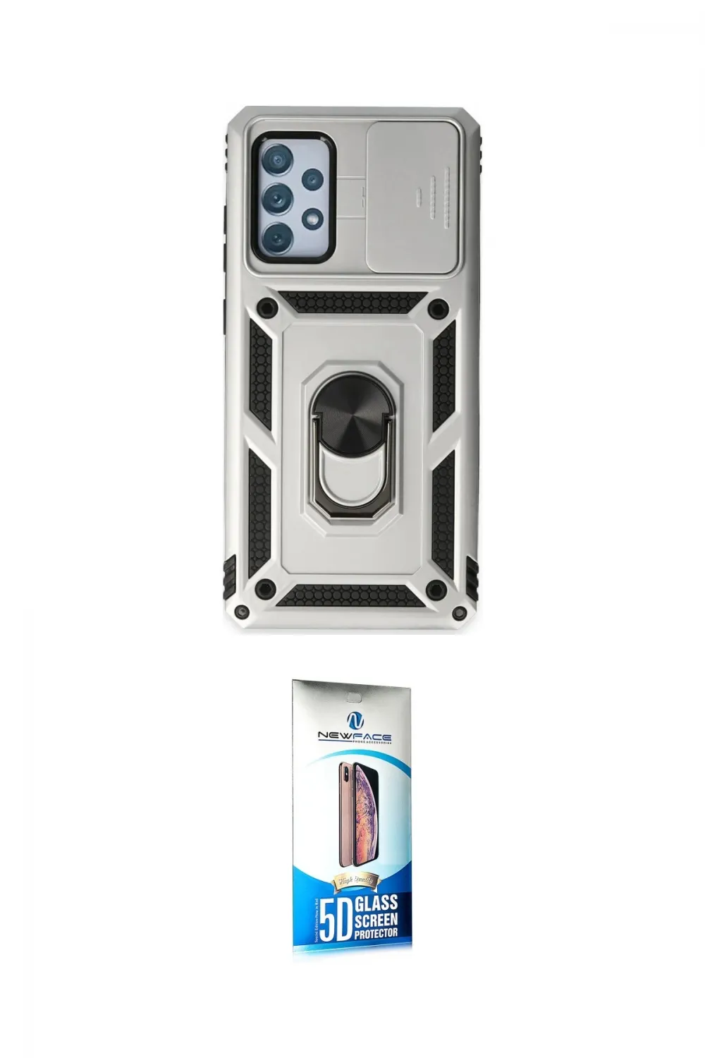 ieg™ Galaxy A72 Kılıf Ahenk Klasik - Siyah 5D Eko Cam Ekran Koruyucu