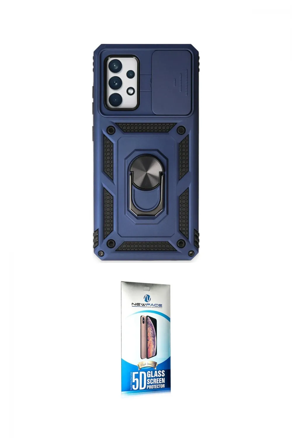 ieg™ Galaxy A72 Kılıf Ahenk Klasik - Siyah 5D Eko Cam Ekran Koruyucu