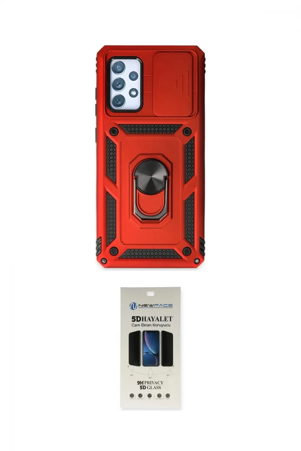 ieg™ Galaxy A72 Kılıf Ahenk Klasik - Siyah 5D Hayalet Cam Ekran Koruyucu