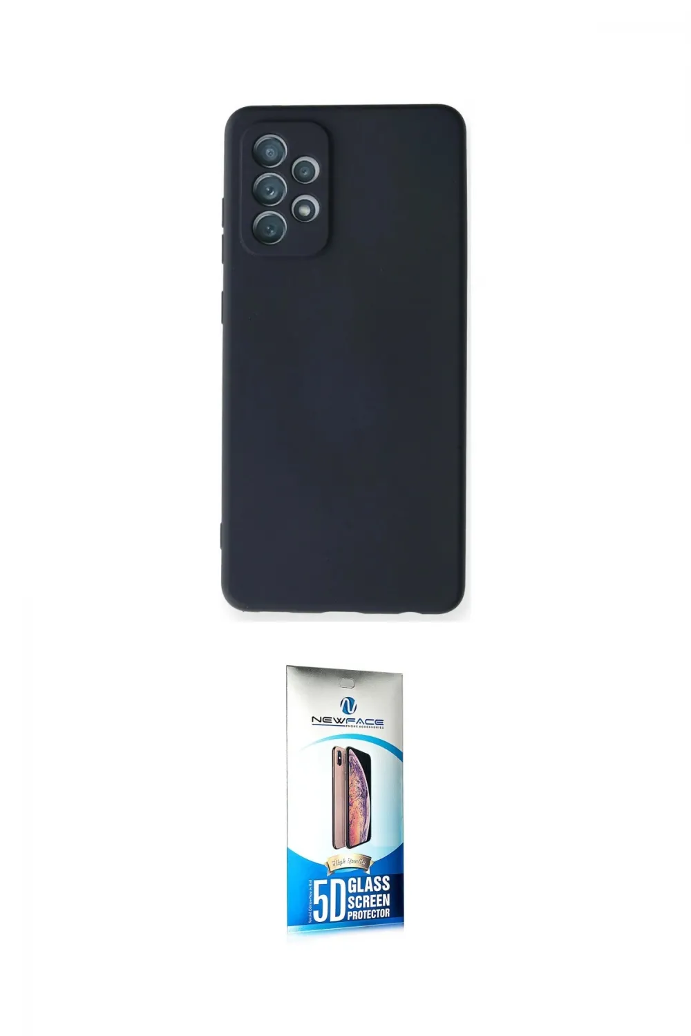 ieg™ Galaxy A72 Kılıf Ahenk Serisi - Siyah 5D Eko Cam Ekran Koruyucu