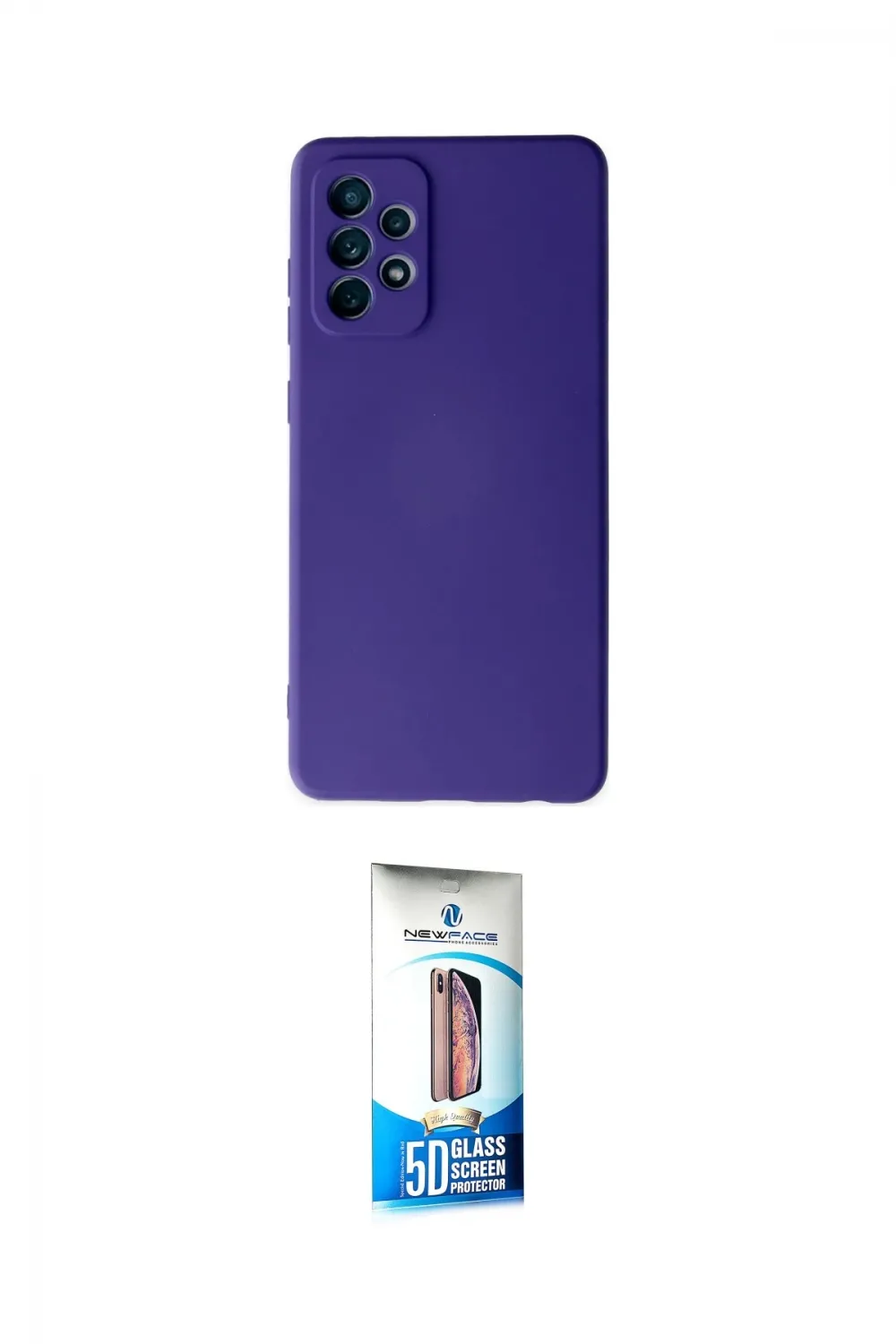 ieg™ Galaxy A72 Kılıf Ahenk Serisi - Siyah 5D Eko Cam Ekran Koruyucu