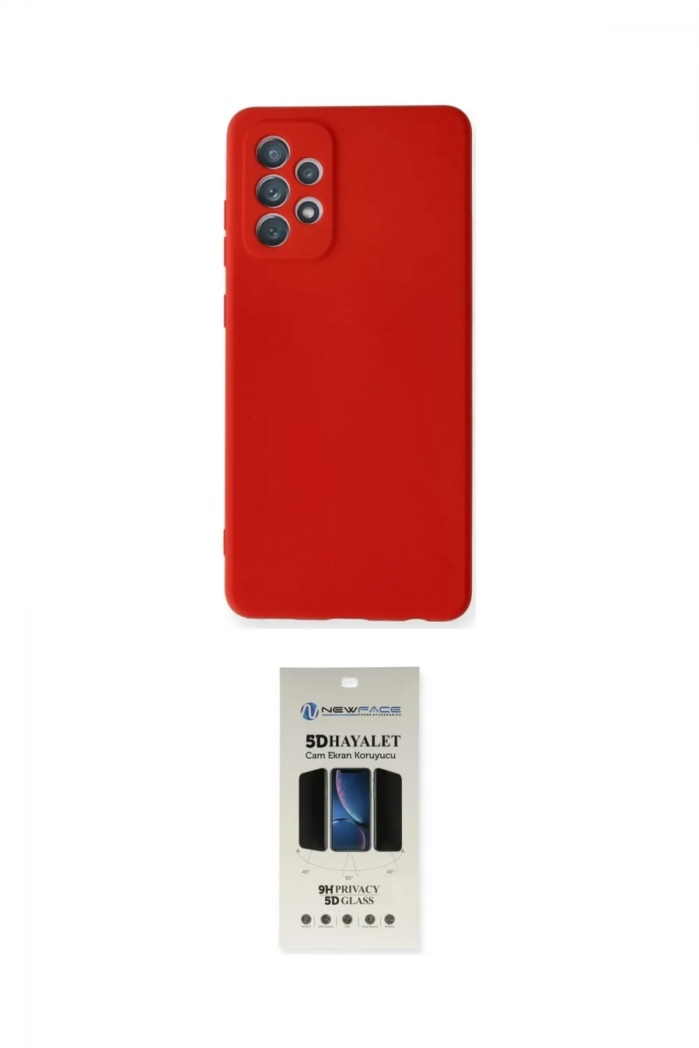 ieg™ Galaxy A72 Kılıf Ahenk Serisi - Siyah 5D Hayalet Cam Ekran Koruyucu