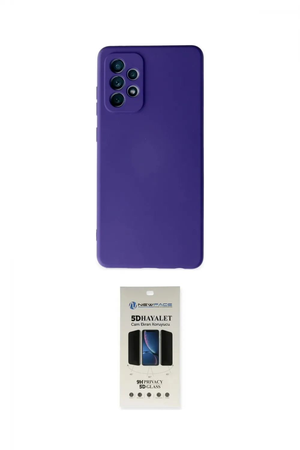 ieg™ Galaxy A72 Kılıf Ahenk Serisi - Siyah 5D Hayalet Cam Ekran Koruyucu