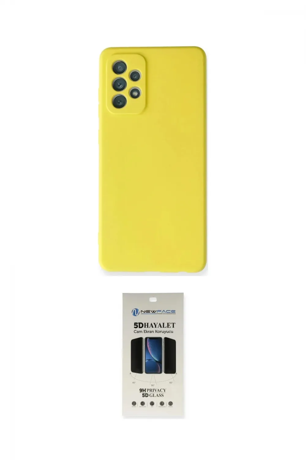 ieg™ Galaxy A72 Kılıf Ahenk Serisi - Siyah 5D Hayalet Cam Ekran Koruyucu