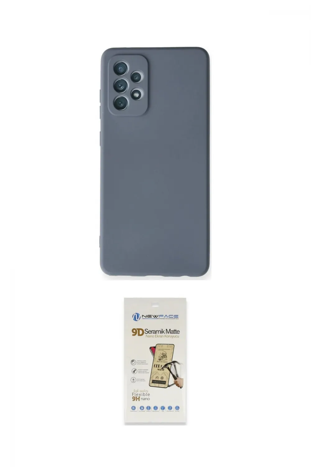 ieg™ Galaxy A72 Kılıf Ahenk Serisi - Siyah Mat Seramik Nano Ekran Koruyucu