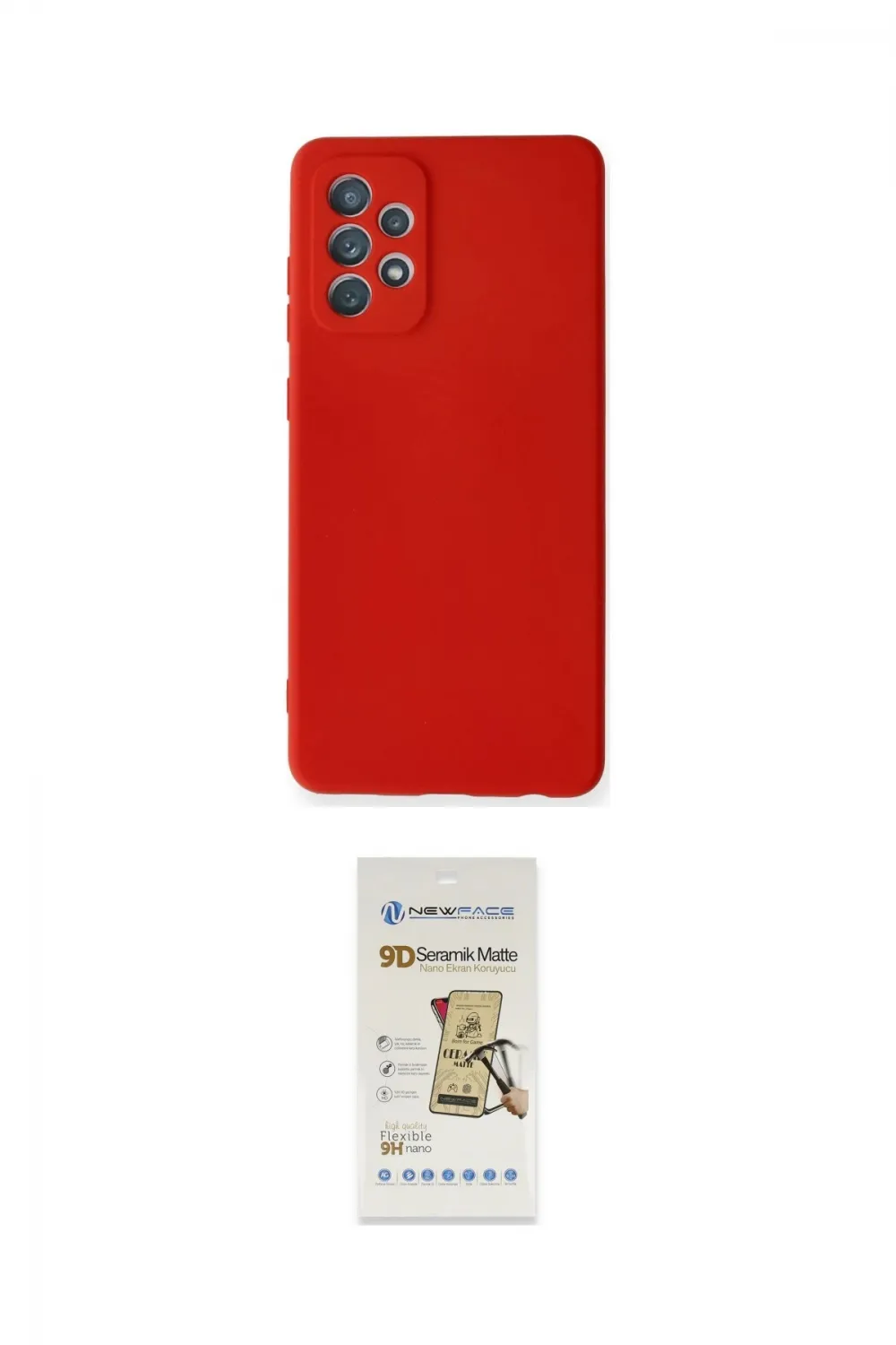 ieg™ Galaxy A72 Kılıf Ahenk Serisi - Siyah Mat Seramik Nano Ekran Koruyucu
