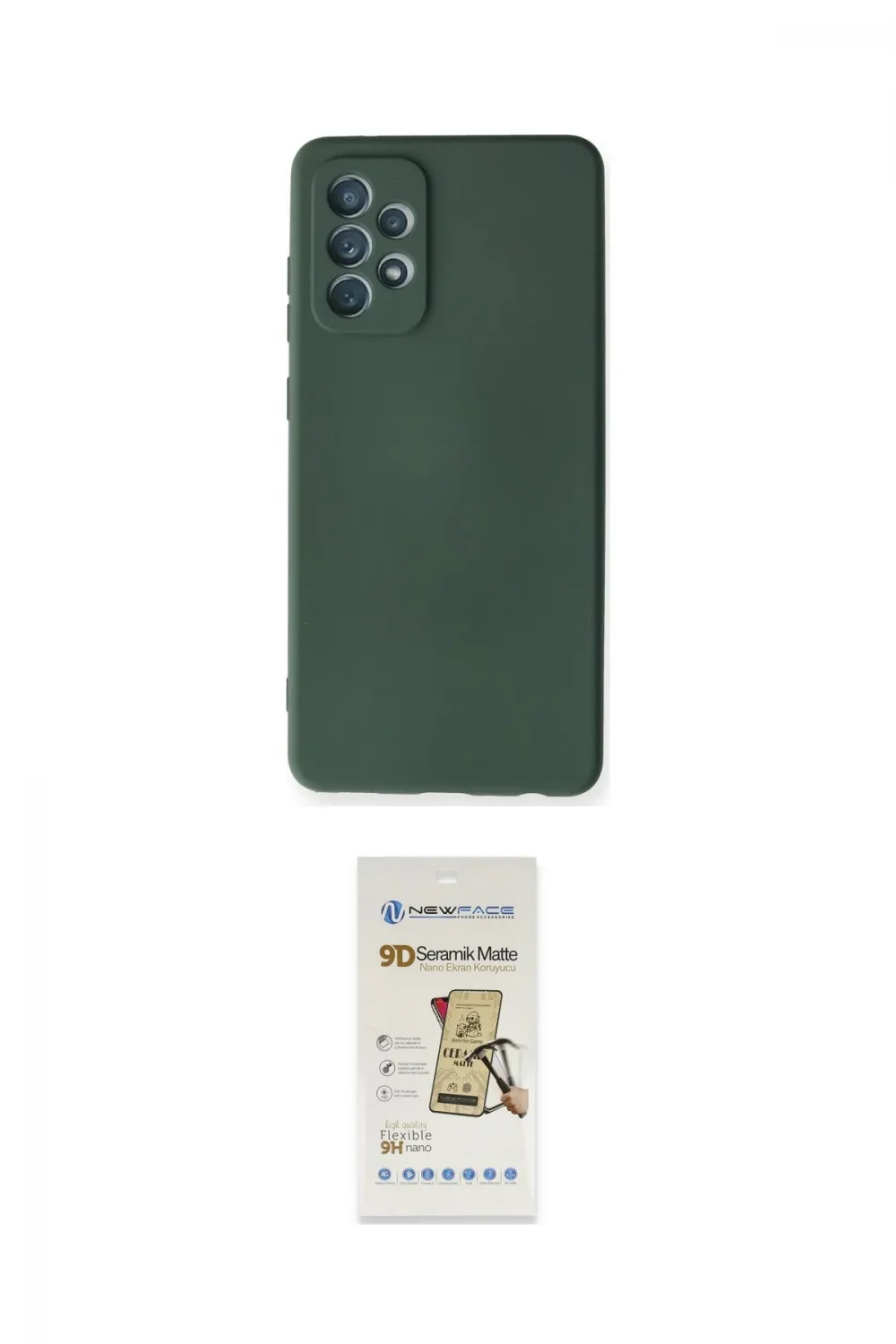 ieg™ Galaxy A72 Kılıf Ahenk Serisi - Siyah Mat Seramik Nano Ekran Koruyucu