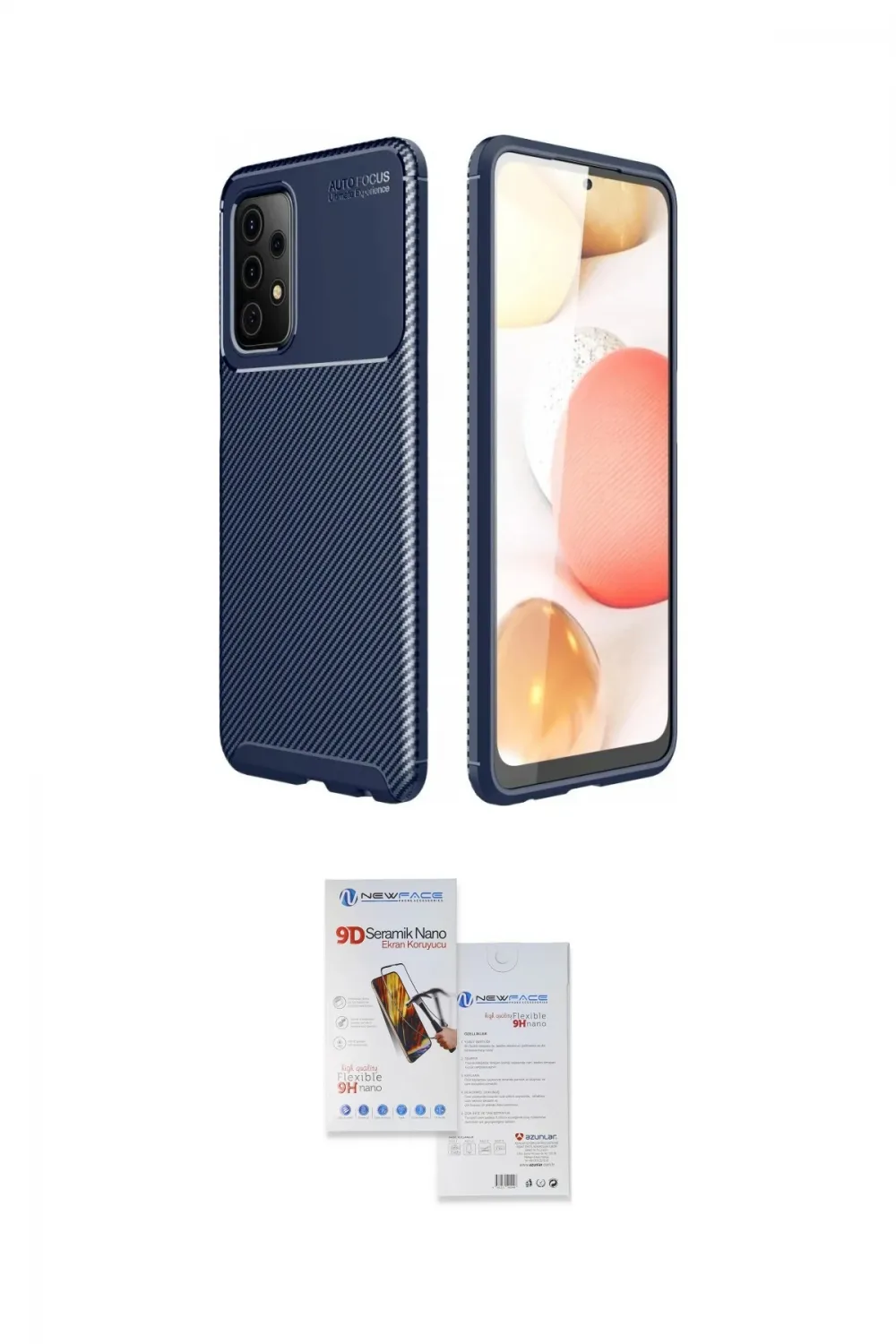 ieg™ Galaxy A72 Kılıf Eksen Form Prime - Siyah Seramik Nano Ekran Koruyucu