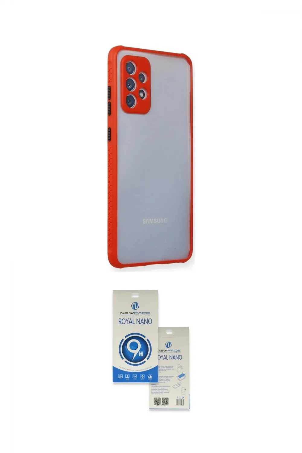 ieg™ Galaxy A72 Kılıf Nova Asil Özel Seri - Şeffaf Royal Nano Ekran Koruyucu