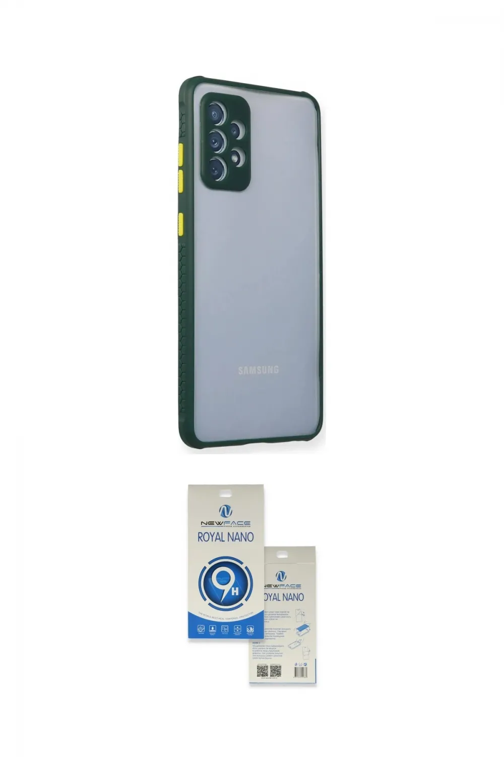 ieg™ Galaxy A72 Kılıf Nova Asil Özel Seri - Şeffaf Royal Nano Ekran Koruyucu