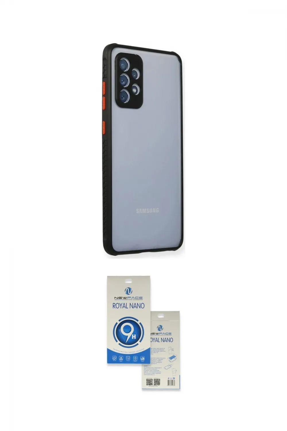 ieg™ Galaxy A72 Kılıf Nova Asil Özel Seri - Şeffaf Royal Nano Ekran Koruyucu