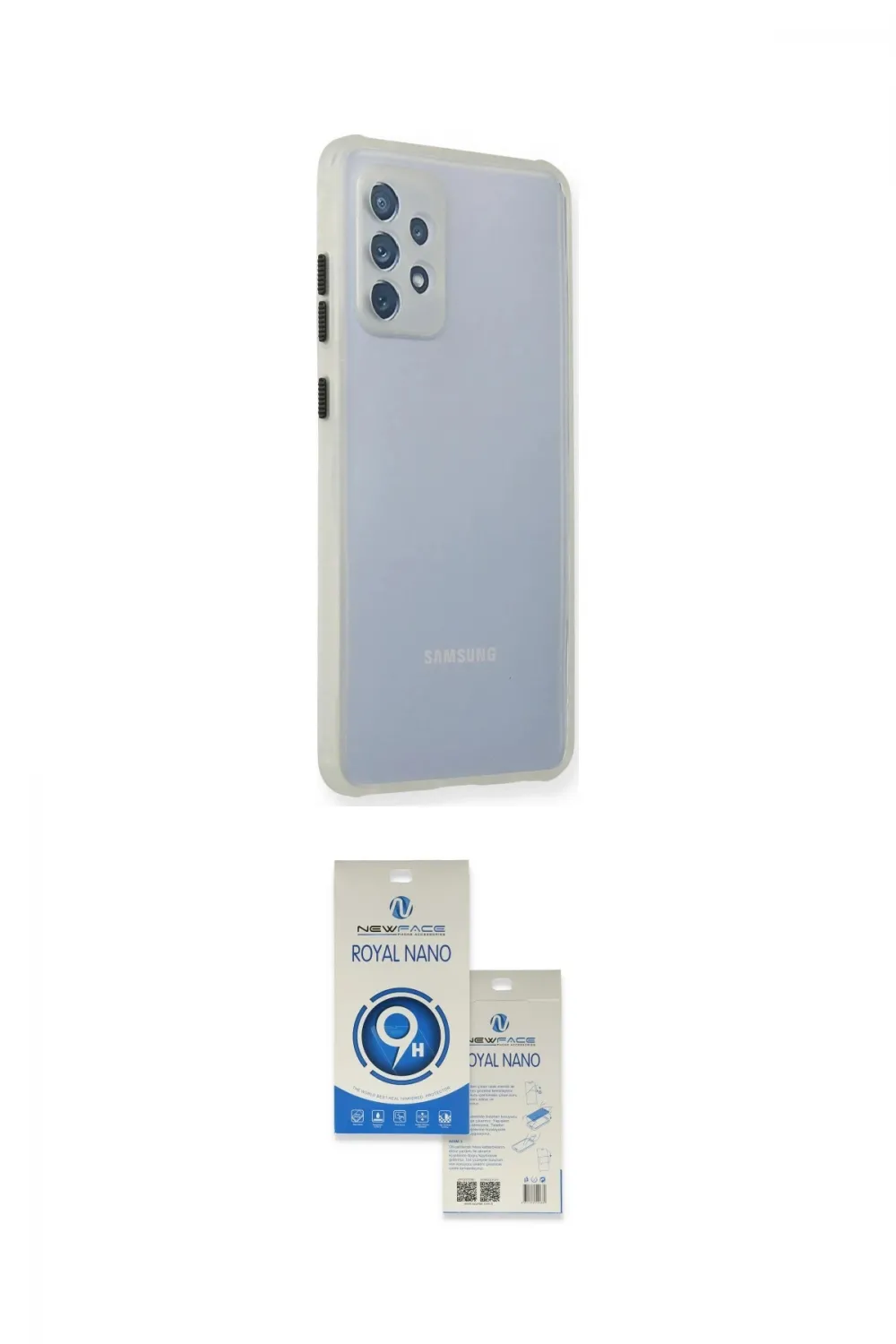 ieg™ Galaxy A72 Kılıf Nova Asil Özel Seri - Şeffaf Royal Nano Ekran Koruyucu