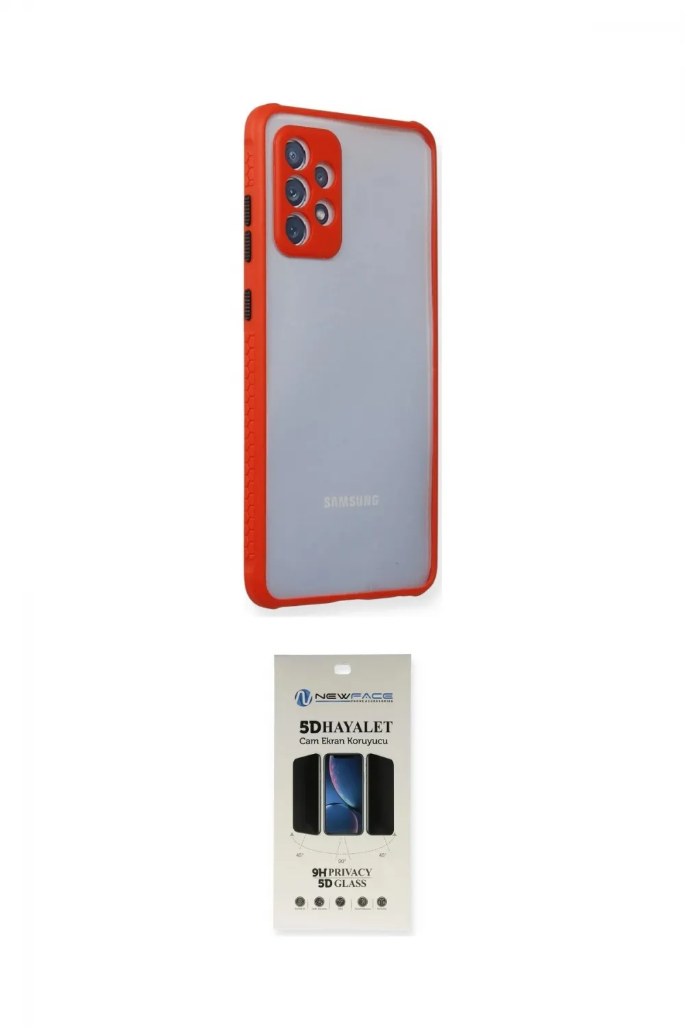 ieg™ Galaxy A72 Kılıf Nova Asil Özel Seri - Siyah 5D Hayalet Cam Ekran Koruyucu