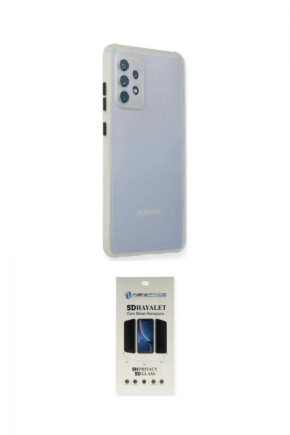 ieg™ Galaxy A72 Kılıf Nova Asil Özel Seri - Siyah 5D Hayalet Cam Ekran Koruyucu