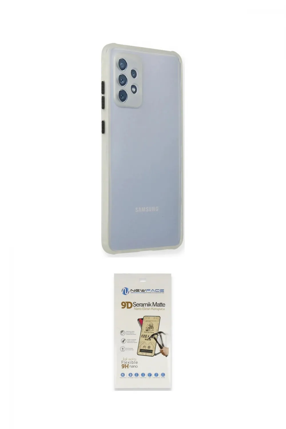 ieg™ Galaxy A72 Kılıf Nova Asil Özel Seri - Siyah Mat Seramik Nano Ekran Koruyucu