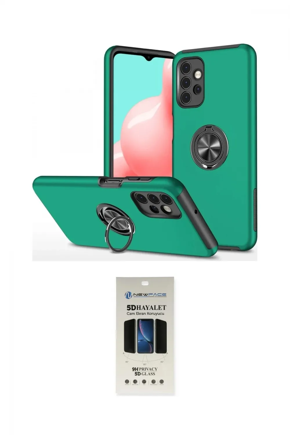 ieg™ Galaxy A72 Kılıf Odak Form Prime - Siyah 5D Hayalet Cam Ekran Koruyucu