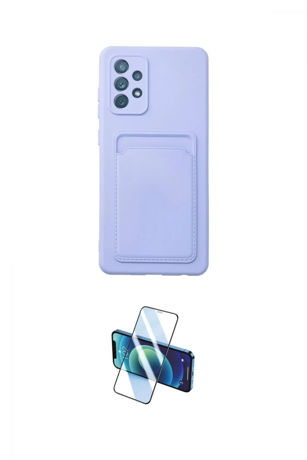 ieg™ Galaxy A72 Kılıf Vadi Çizgi Prime - Siyah 3D Antistatik Cam Ekran Koruyucu