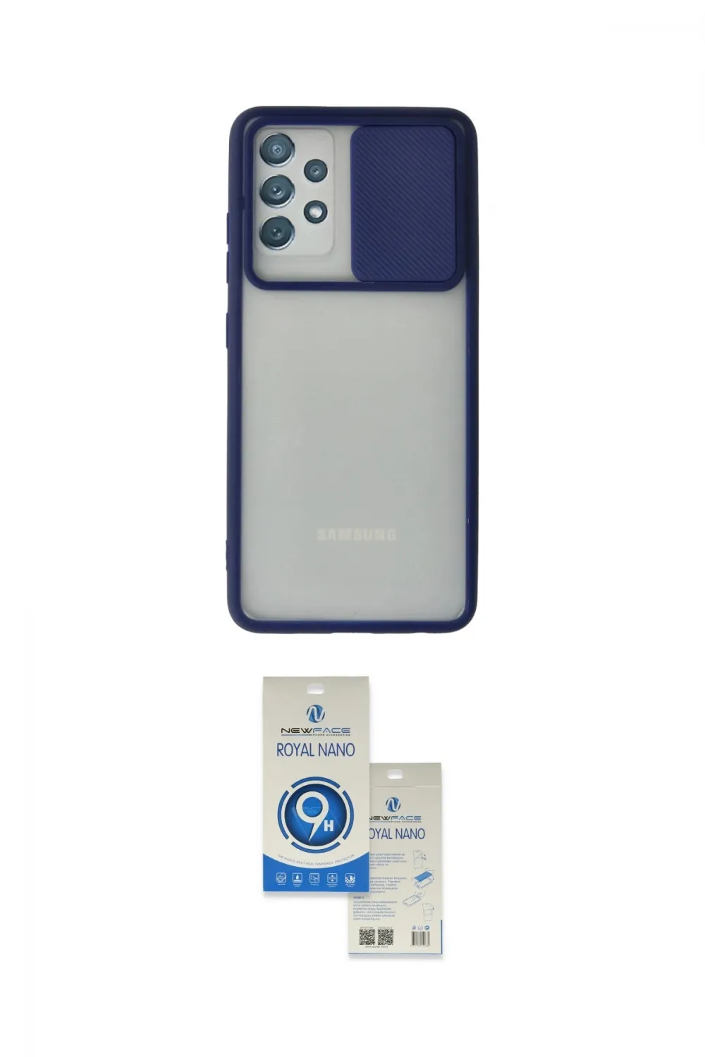 ieg™ Galaxy A72 Kılıf Vadi Çizgi - Şeffaf Royal Nano Ekran Koruyucu