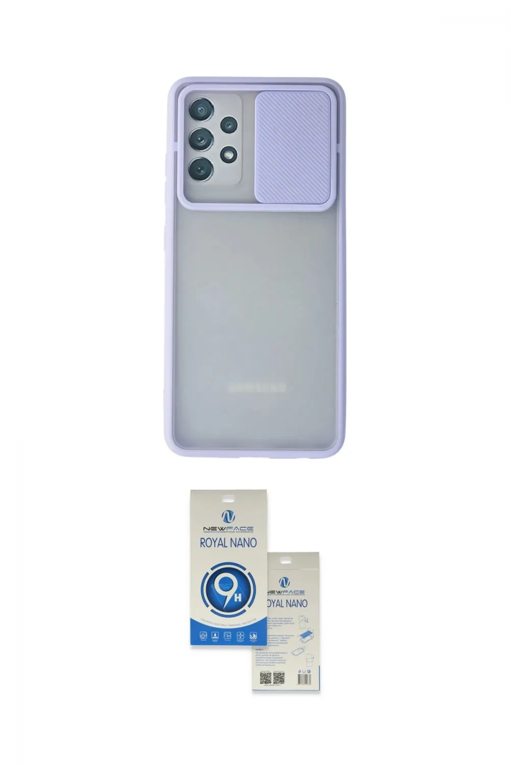 ieg™ Galaxy A72 Kılıf Vadi Çizgi - Şeffaf Royal Nano Ekran Koruyucu