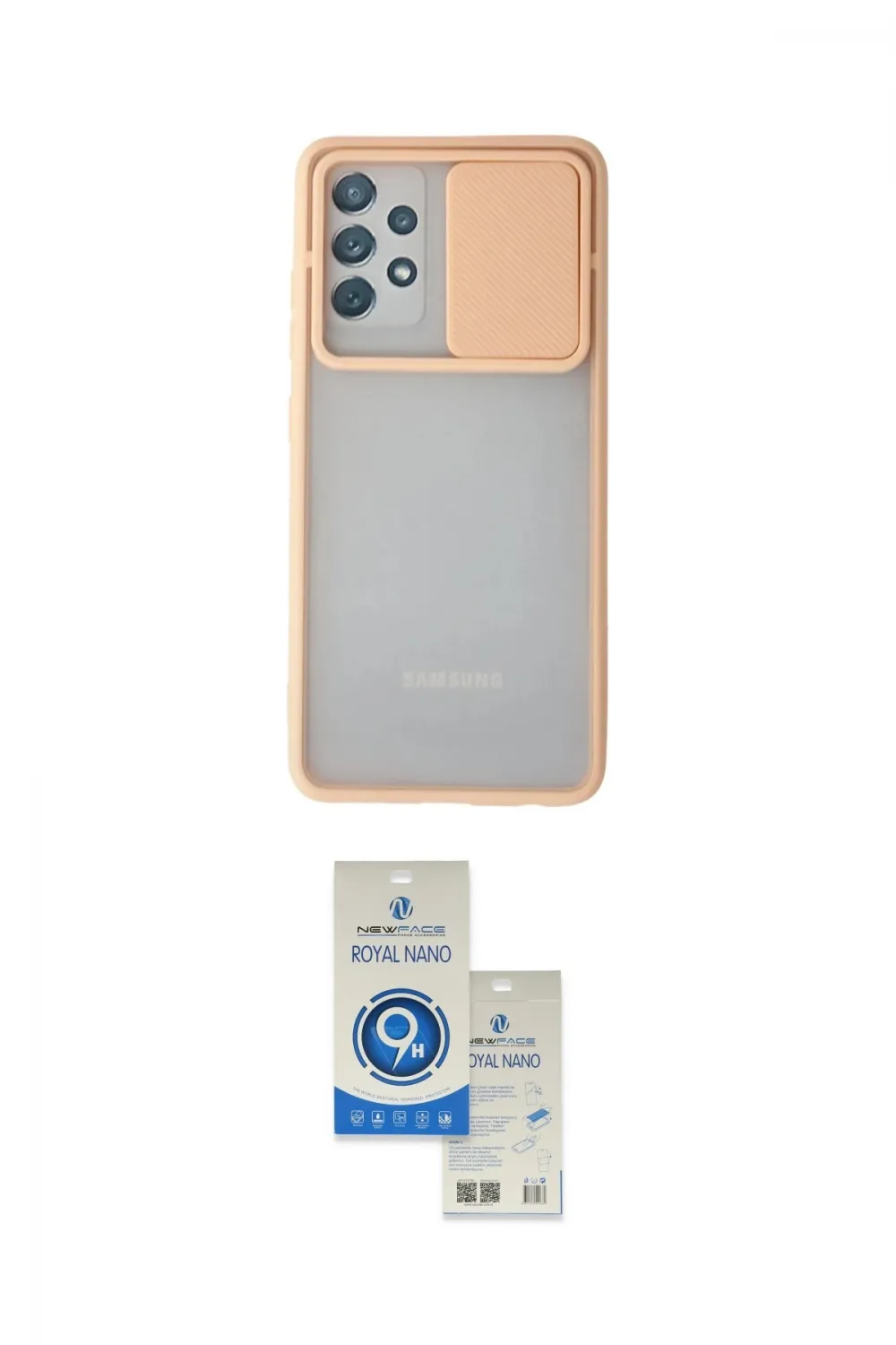 ieg™ Galaxy A72 Kılıf Vadi Çizgi - Şeffaf Royal Nano Ekran Koruyucu