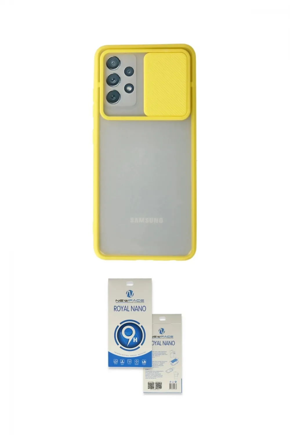 ieg™ Galaxy A72 Kılıf Vadi Çizgi - Şeffaf Royal Nano Ekran Koruyucu