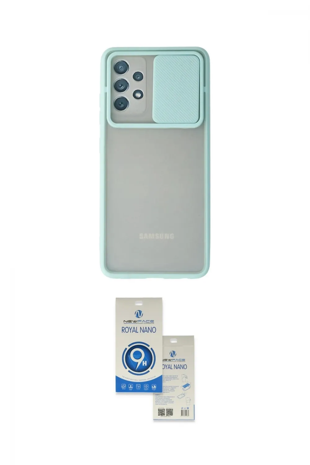 ieg™ Galaxy A72 Kılıf Vadi Çizgi - Şeffaf Royal Nano Ekran Koruyucu